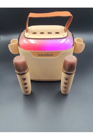 Bs-601 Bluetooth Wıreless Speaker & Karaoke Mıcrophones 13w - Krem