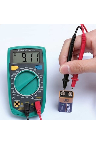 Proskit Mt-1233d Multimetre Mini Cep El Tipi Voltmetre Ampermetre Ac Dc Voltaj Akım Direnç Diyot