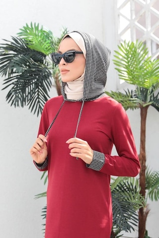 Tesettür Müjde Merve Tesettür Müjdemerve Kazayağı Desenli Tesettür