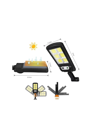 Unichrome Hareket Sensörlü 120 Led Solar Bahçe Lambası 3 Modlu Dış Mekan Aydınlatma