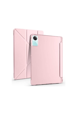 Redmi Pad Se 4g Kılıf Kalemlikli Mars Tablet Kılıfı - Rose Gold Arka Kapak