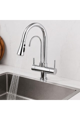 Fleko Dual Krom Arıtmalı Spiralli Mutfak Bataryası