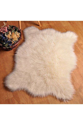 Soft Peluş Kuzu Postu Krem