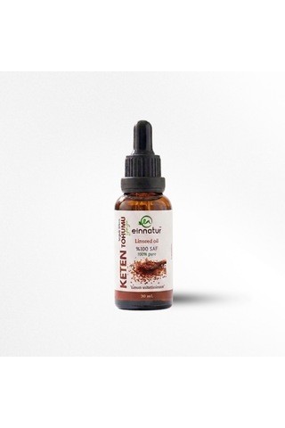 Keten Tohumu Yağı, 30 Ml, %100 Saf Linseed Oil, Soğuk Sıkım
