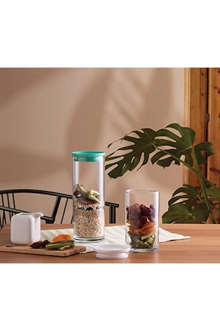 Paşabahçe Breakfast Club Yeşil Plastik Kapakli Cam Kavanoz, Şeffaf, 120 Cc Genel