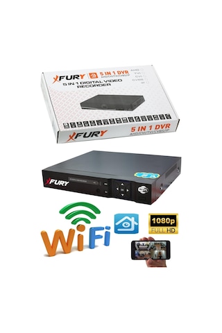 Fury 4 Kameralı 1080p 2mp Görüntü Gece Renkli Full Hd Ultra Led Gece Renkli Güvenlik Kamerası Seti 1 Tb