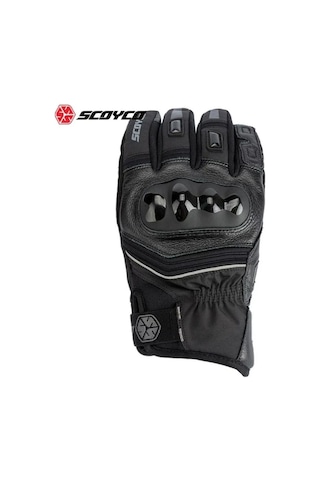 Motosiklet Eldiven Deri Ve Cordura Reflektörlü Su Geçirmez Özel Iç Mebran Dirençli Motor Eldiveni