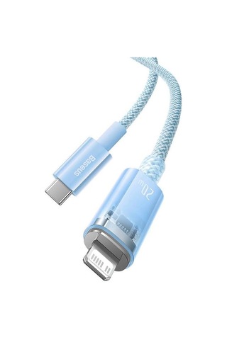 Explorer Serisi Hızlı Şarj Kablosu Akıllı Sıcaklık Kontrolü Type-c To İp 20w, 1m, Mavi