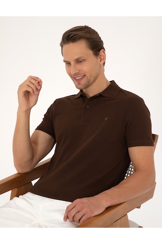 Pierre Cardin Erkek Koyu Kahverengi Tişört Basic 50325323-vr084 Koyu Kahverengi