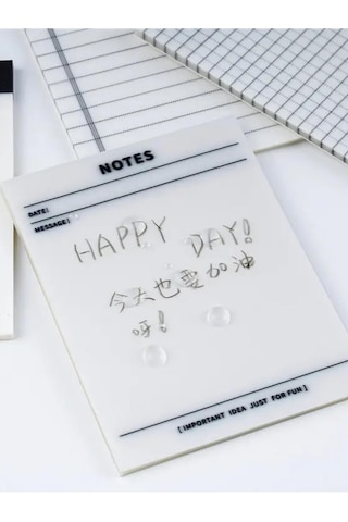 Şeffaf Renkli Yapışkan Not Kağıtları Defter Yer İmleri Etiket Ayraç Sticky Notes Gridnot Lines