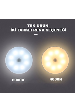 Dailylink Usb Şarjlı Gece Lambası Iki Renkli Pır Hareket Sensörlü