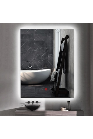 50x70 H Cm Buğu Çözücülü Ledli Banyo Aynası Şeffaf