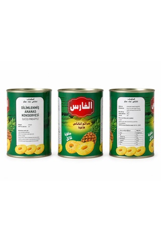 Dilimlenmiş Ananas Konservesi 565 G Süzme Ağırlığı 300 G X3 Adet