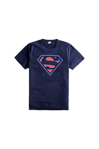 Alaska The Last Frontier Superman Logolu Pamuk Tişört Lacivert