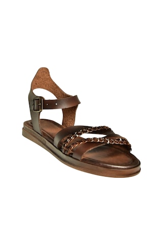 Fox Shoes U390906403 Kahverengi Hakiki Deri Kadın Sandalet Kahverengi-hakiki Deri