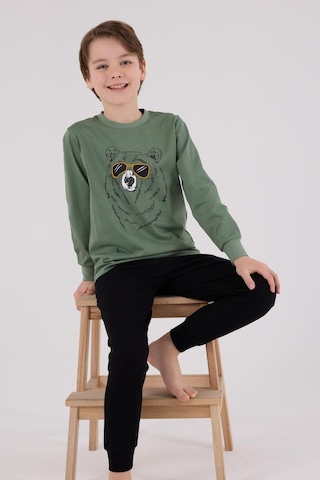 Rolypoly Erkek Çocuk Uzun Kol Pijama Takım K.yeşil-1737 Yeşil