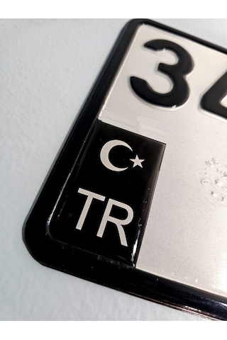 Plaka Siyah Tasarım Tr Motosiklet İçin Tasarlanmış Damla Sticker Plaka Tr Sticker