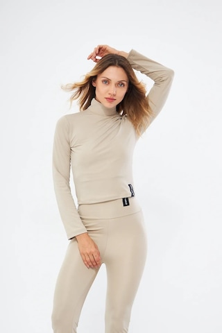 Lesa Wear Soft Touch Balıkçı Yaka Bluz Bej BEJ