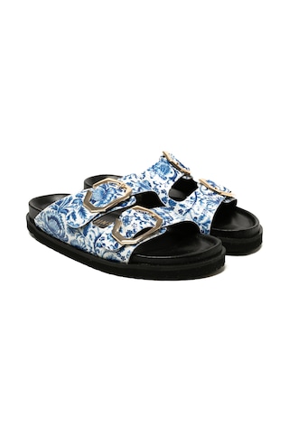 Terlik Kadın Galıa G106358 Genuins Vegan Tile Blue Tile Blue