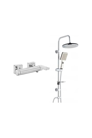 E.c.a. İcon Banyo Bataryası+t-may Banyo Gediz Oval Tepe Duş Takımı Seti - Krom - Paslanmaz