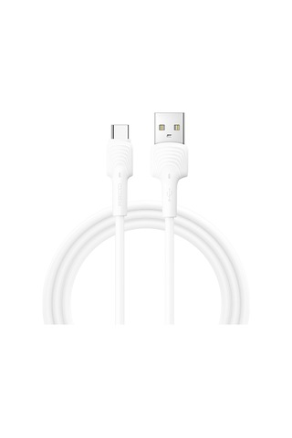 Recci Rtc-n26c Usb-a To Type-c Hızlı Şarj Özellikli Data Ve Şarj Kablosu 1m Beyaz