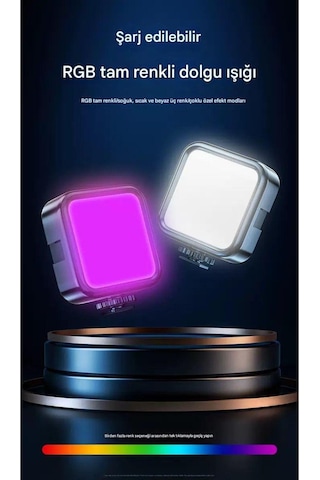 Çok Renkli Rgb Tripod Telefon Kamera Laptop Uyumlu Selfie Işığı Tiktok Video Çekim Işık