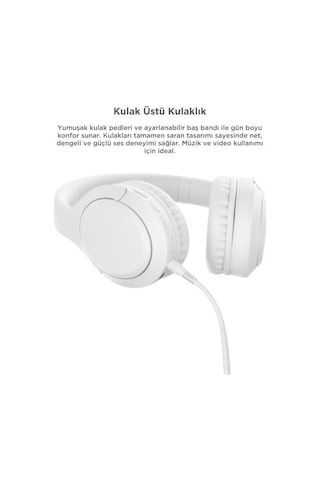 Premium Th53 Beyaz Bluetooth Kulak Üstü Kulaklık Fonksiyonel Giyim Dışı Pratik Alet
