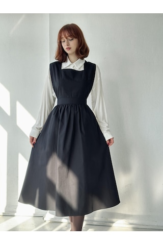 Retrobird Mandy Uzun Midi Boy Jile Elbise Kadın Siyah-13070-siyah Siyah