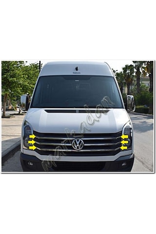 Woc Chrome Vw Crafter Krom Ön Panjur 2012-2017 6 Parça Paslanmaz
