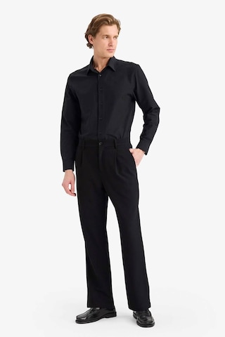 Defacto Modern Fit Polo Yaka Uzun Kollu Gömlek G0375ax26spbk27 Siyah-bk27