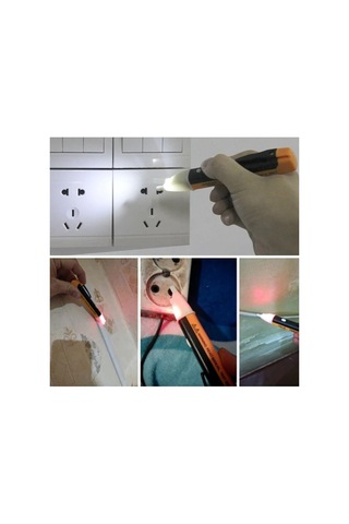 Elektrik Kaçak Dijital Kontrol Kalemi Cihazı -dedektörlü Temassız Işıklı Kablo Voltaj Test 5122