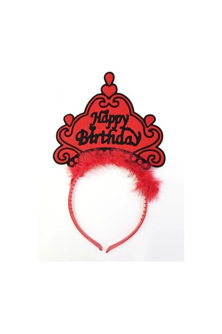 Hubrendy Cer Happy Birthday Yazılı Neon Renk Taç 12 Adet "