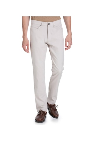 Hatemoğlu Bej Regular Fit Pamuklu 5 Cep Kanvas Pantolon 35339 Bej