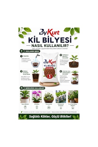 Kil Bilyesi 8-16 Mm Yıkanmış Kil Bilyesi 5 Litre 5 L