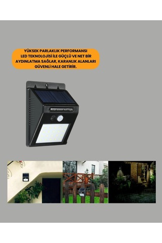 Mey İthalat Enerji Tasarruflu Ve Otomatik Sensörlü Led Güneş Işığı Dış Mekan Uyumlu Çok Renkli