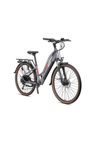 Router - 28 - Cıty 15' - 9 Vites - Lady Elektrikli - Mat Füme-gri-kırmızı Füme - Kırmızı - Siyah