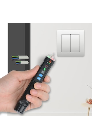 Yifomall Mestek Akıllı Temassız Voltaj Test Kalemi, Ac 12v-1000v Algılama, Duvar İçi Kablo Tespiti, Pil Dahil Değil