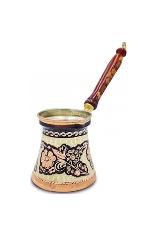Bakır Cezve Özel İşlemeli Kahve 3'lü Set