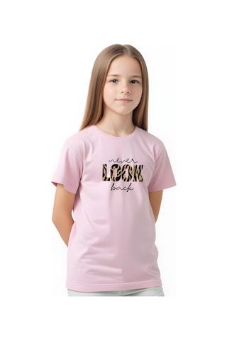 Fyk Kids Kız Çocuk Look Baskılı Tişört Pembe