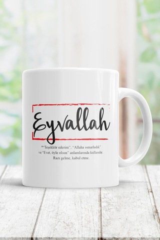 Eyvallah Kupa Bardak Beyaz