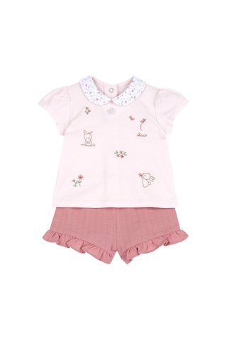 Chicco Kız Bebek Kısa Kollu Tişört Ve Şort Takımı 09101761000000 000015 Pembe