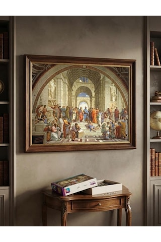 Modern Roma Ve Atina Okulu İkili Set - 2 X 1000 Parça Manzara İkili Puzzle Seti
