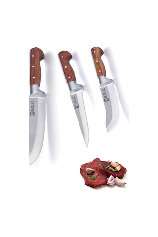 Kurban Bıçak Seti 3 Parça Kasap Bıçakları