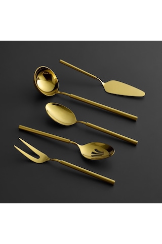Jumbo 6000 Roller Titanyum Mat Gold 5 Parça Servis Seti Titanyum Mat Gold