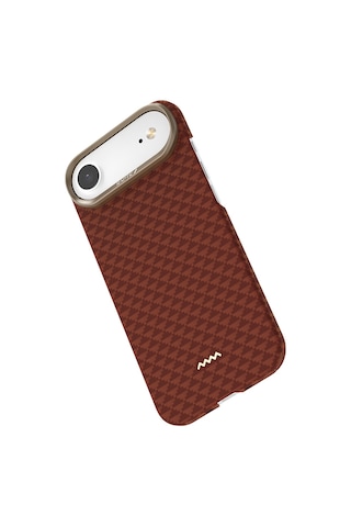 Apple Uyumlu iPhone 17 Air Kılıf M-safe Şarj Özellikli Raptic Aramid Skin Origin Serisi Kapak Kırmızı