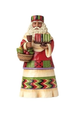 Enesco Jim Shore Heartwood Creek Afrika Noel Baba Figürü, Reçine, 18cm, Çok Renkli