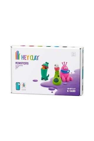 Hey Clay Hava İle Kuruyan Kil 6'lı Kutu - Monsters Cyclops, Terry, Pi