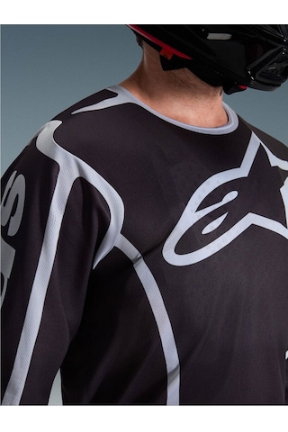 Alpinestars Fluid Apex Off-road Motosiklet Jerseyi Siyah Gri
