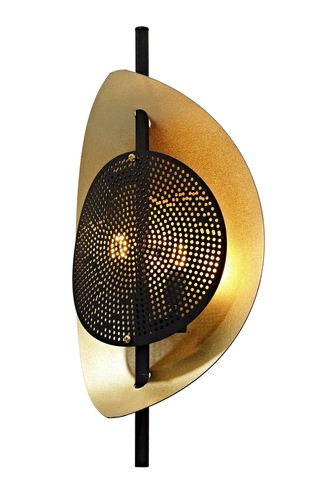 Siyah/sarı Yaldız Boyalı Aplik Plc-1202-ap-bsy Siyah