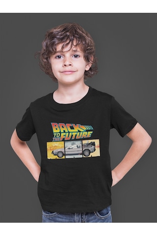 Bumeta Back To The Future Film Geleceğe Dönüş Çocuk Tişört T-shirt Siyah